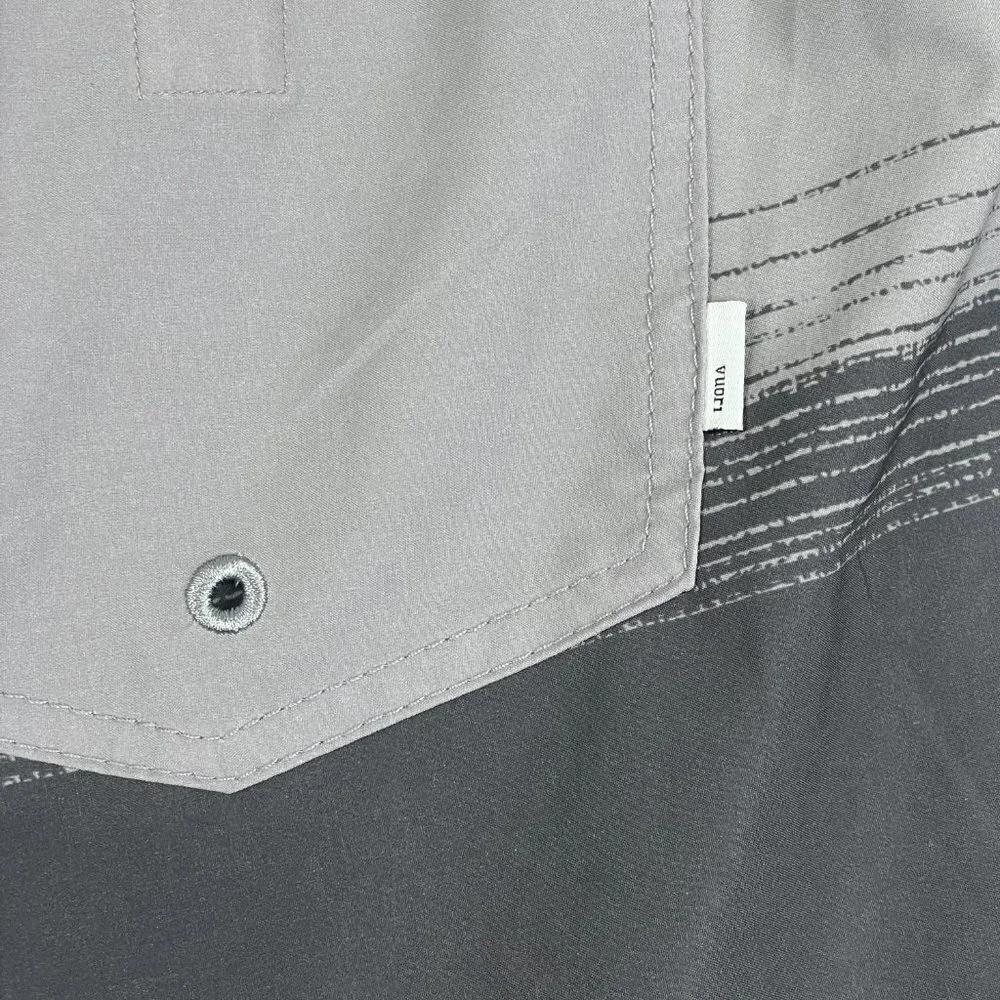 Vuori Athletic Shorts Mens 2XL Gray Lined Drawstrings Pockets